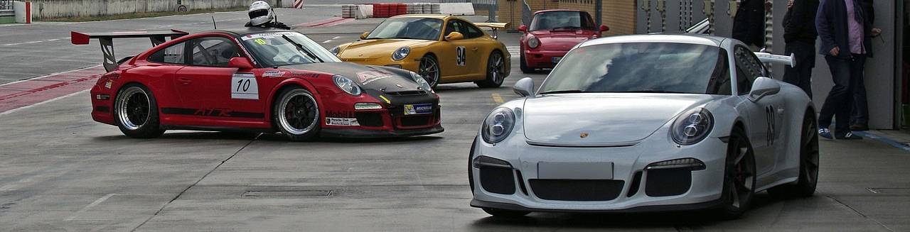 Porshe panoramique PORRSCHE bord de piste