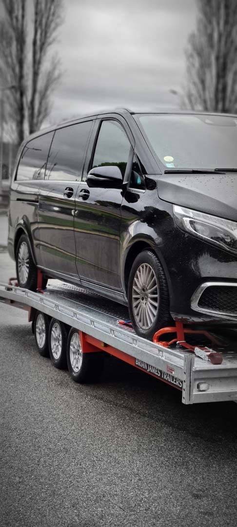 Véhicule sur remorque porte voiture Van sur remorque