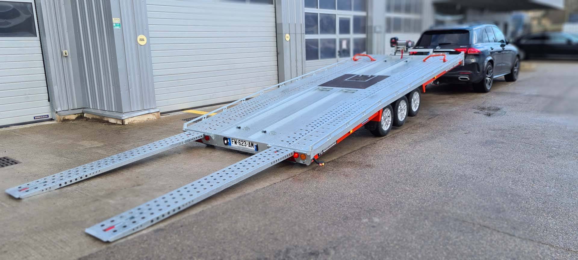 Remorque porte voiture ouverte Remorque basculante