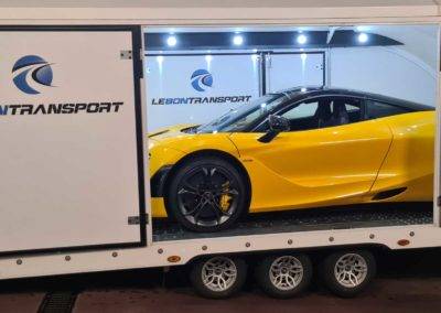 Transport Confidentiel d'une McLaren 720S jaune - Le Bon Transport